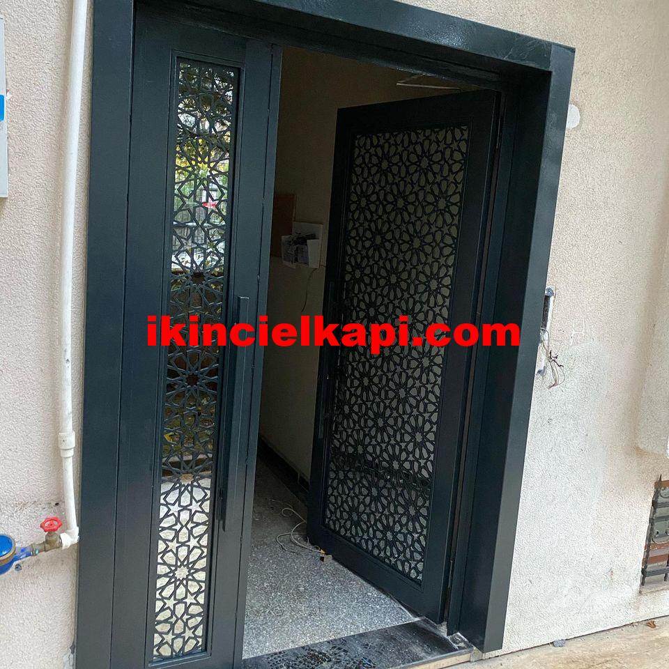 Güzel bina giriş kapısı ferforje (çıkma lazer kesim yeni söküldü) 2 lazer kesim bina giriş kapısı