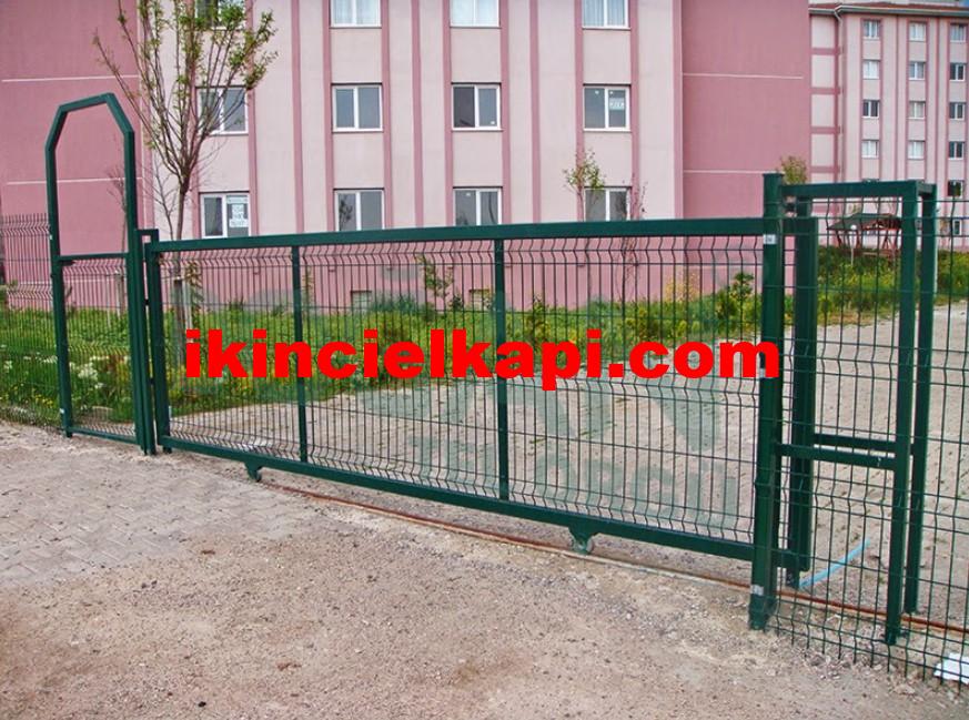 Yana kayar raylı demir kapı bahçeler için ideal 2 2.el Yana kayar raylı demir kapı