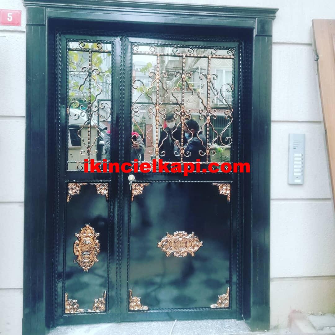 Çift kanat çıkma apartman giriş kapısı bina giriş kapı 2 çıkma ikinci el bina giriş kapısı