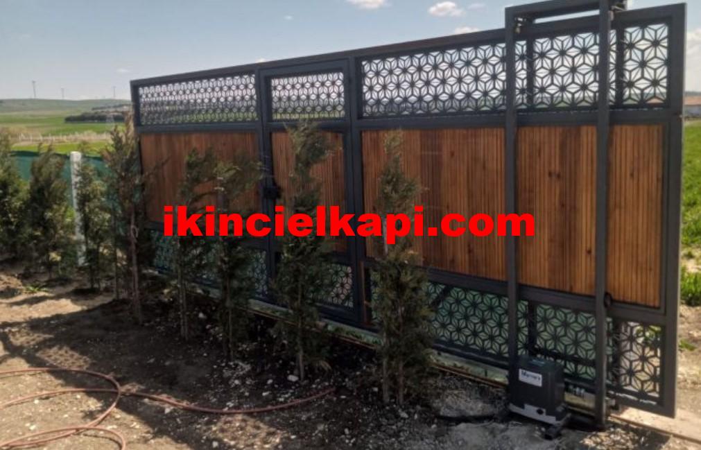 Yanar kayarlı motorlu otomatik bahçe kapısı 1300 TL